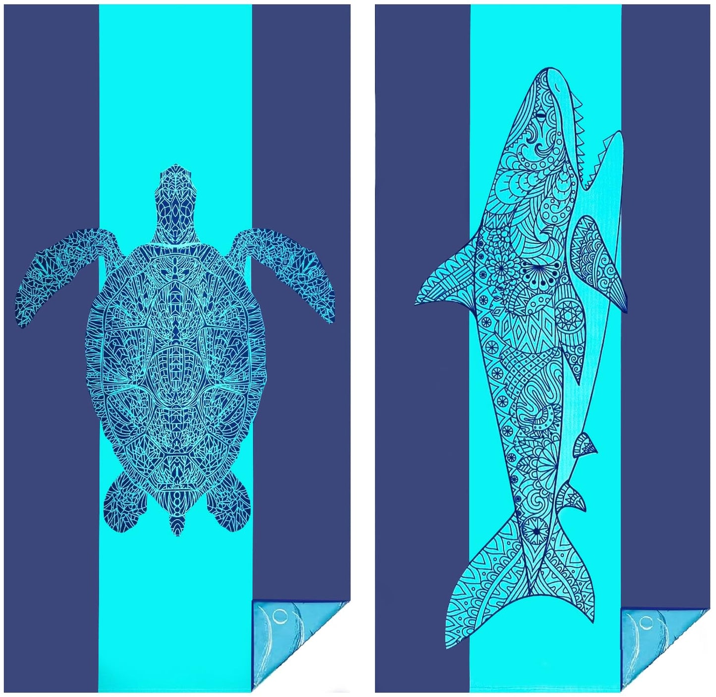 Beach Towel Microfibre for Adults 2 Pack Towels Microfiber Quick Dry Extra Large Lightweight Sand Free Travel Holiday Gym Essentials Women Men Family