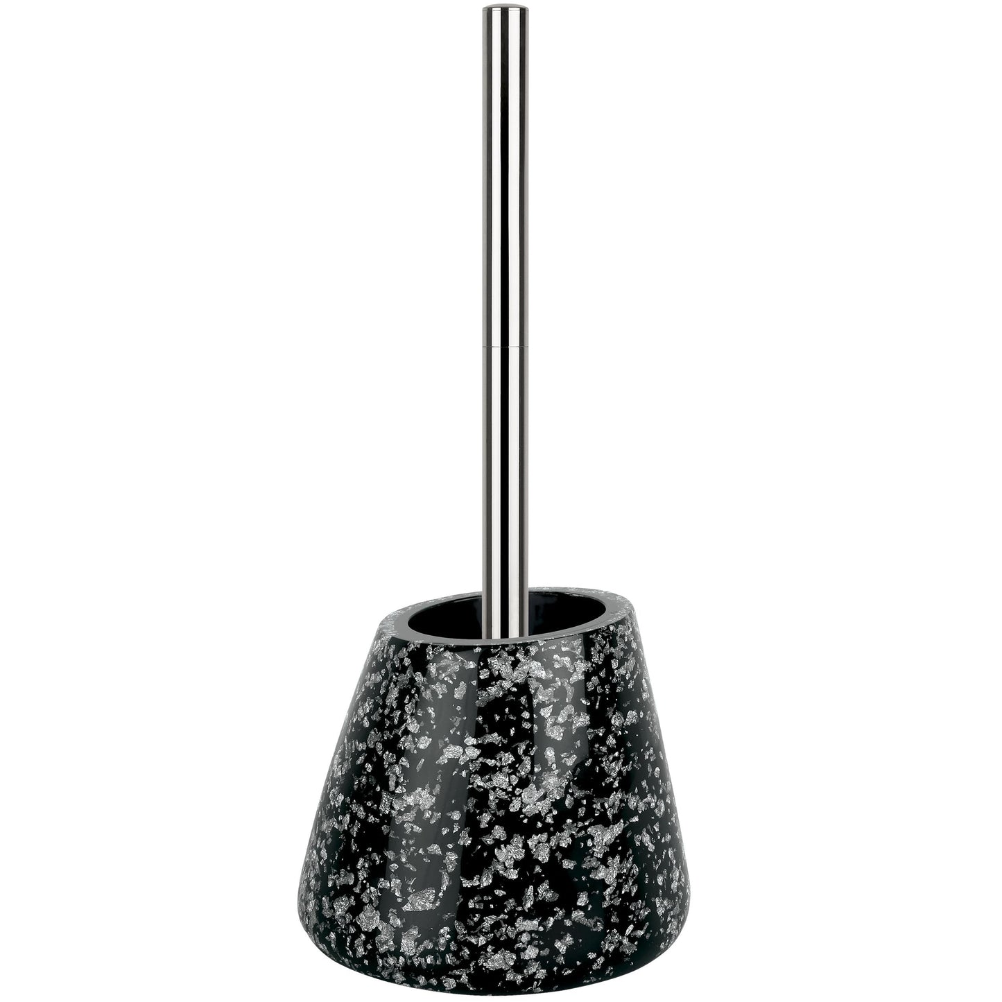 Spirella Etna Glitter Polysresin Toilet Brush, Black