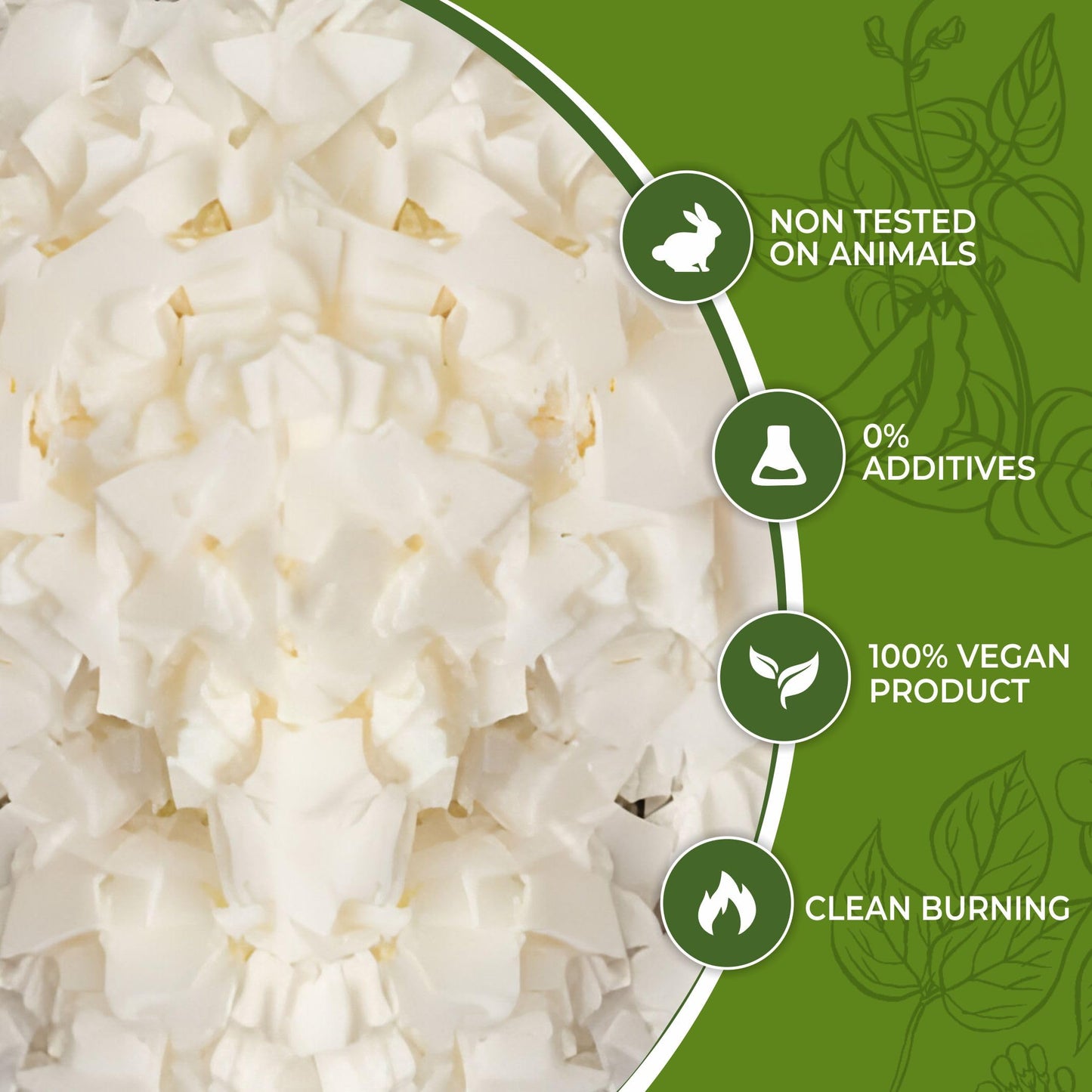 Auroh 100% Pure Soy Wax for Candle Making 10KG Natural SOYA Container Wax Flakes Biodegradable, eco-Friendly Wax