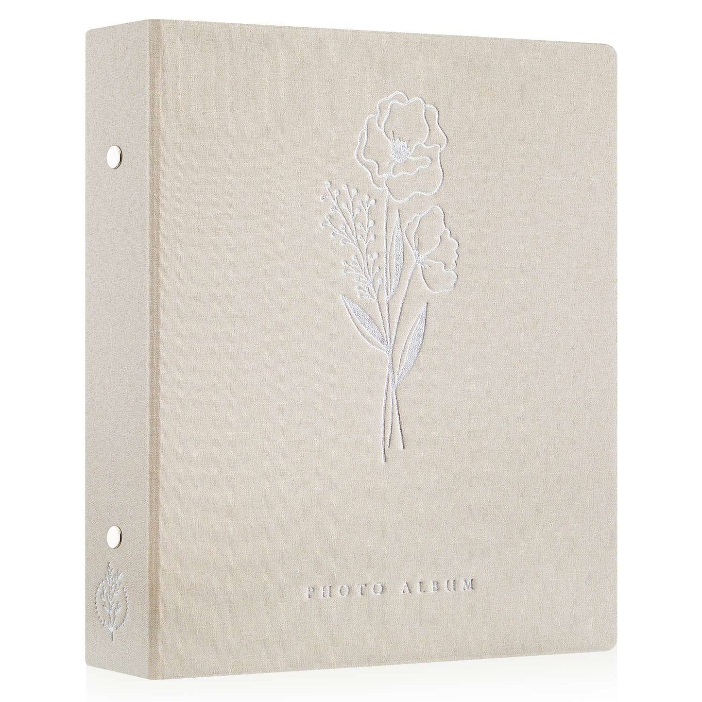 Lanpn Photo Album 6x4 Slip in, Linen 400 Pockets Photo Albums Holds Portrait Only 10x15cm Picture Beige