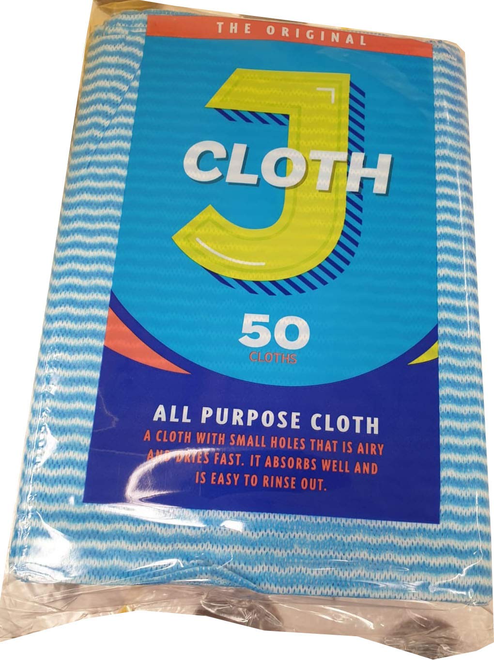 J Cloth - Original All Purpose Household Room Cleaning Hygienic Cloths - 50 Count