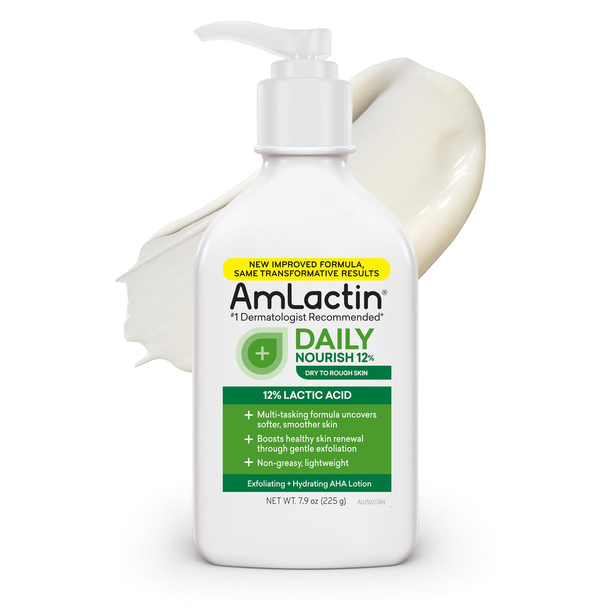 AmLactin Daily Moisturizing Body Lotion | Instantly Hydrates, Relieves Roughness | Powerful Alpha-Hydroxy Therapy Gently Exfoliates | Smooths Rough,