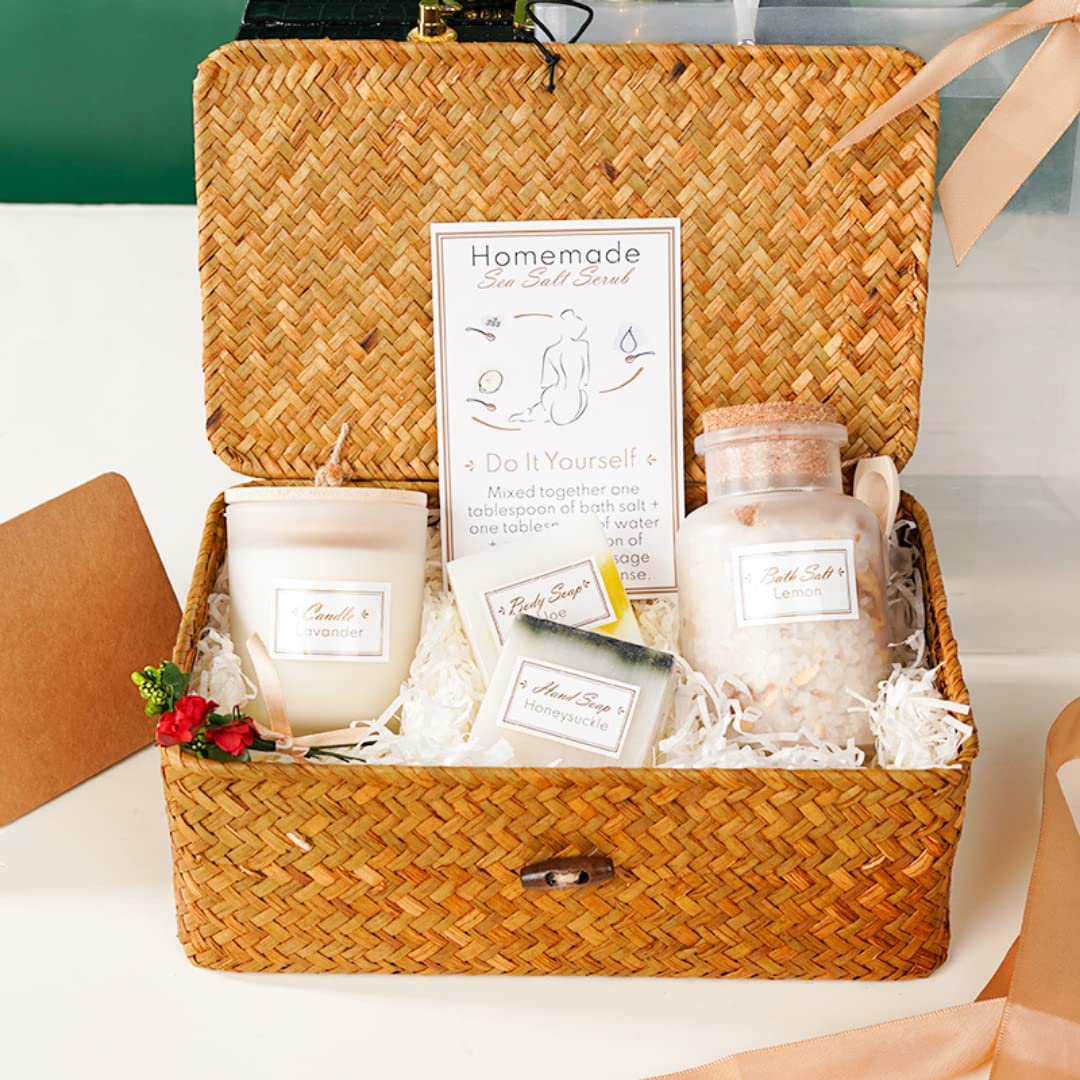 Gifts for Women | Body Care and Wellness | Reusable Braided Basket and Personlised Card | Valentines Mothers Day Best Friend Gift | 18 21 30 40 50 60