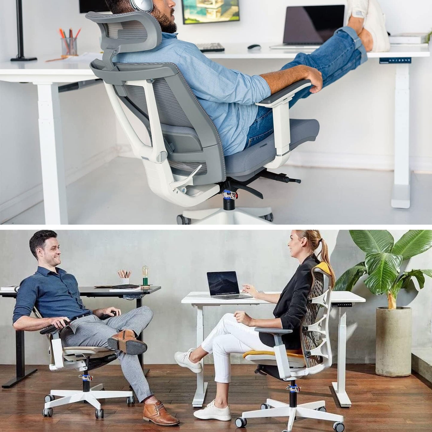 Fix Sinking Office Chair,2 PCS Adjustable Height Sinking Office Chair Repair Kit 304 Stainless Steel Office Chair with Hex Wrench for Supporting The