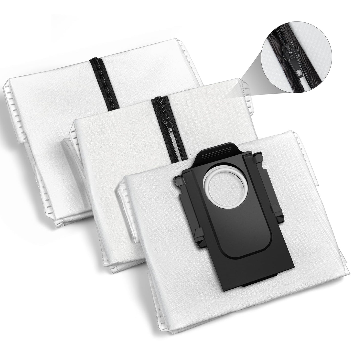 Reusable Dust Bags Compatible with Roborock Q Revo/ S8 MaxV Ultra/Saros 10R/ Qrevo S/Qrevo Curv/Qrevo Pro/Qrevo Edge Vacuum Cleaner, 2.7 L Replacement