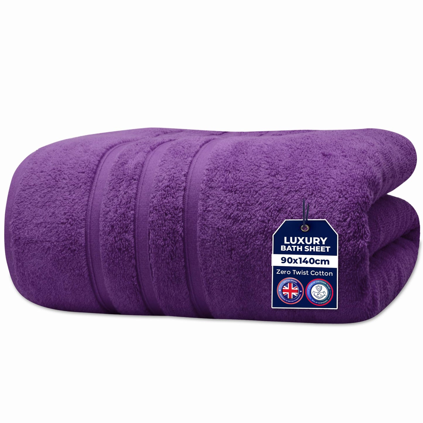 Towelogy? Luxury Bath Sheets ? Extra Large 140x90cm Bath Towels for Adults | Quick-Dry, Hotel-Quality Comfort (1, Plum)