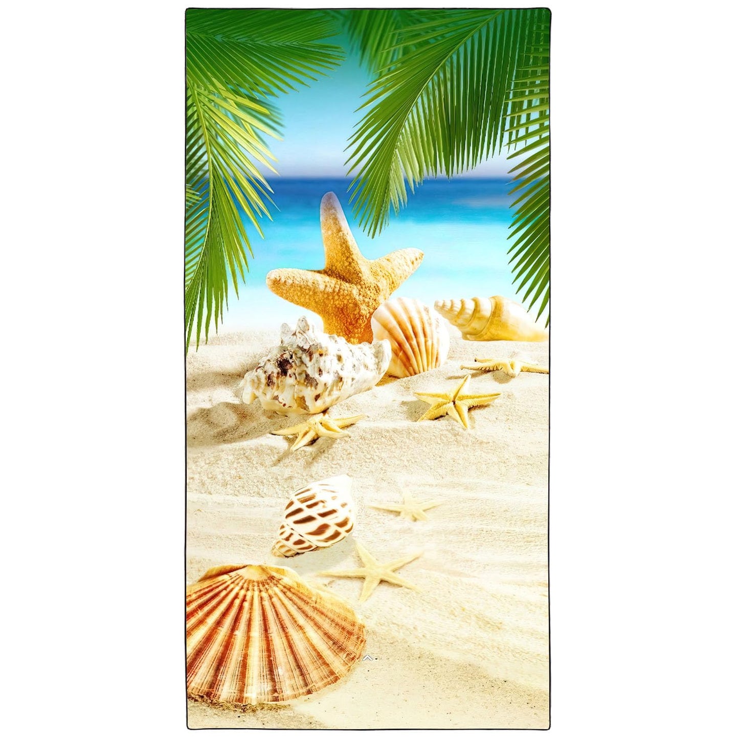 YISUMEI Starfish Conch Shells Beach Towels for Adults Extra Large 180x90cm, Microfibre Quick Dry Towel for Travel Swimming Camping Sports