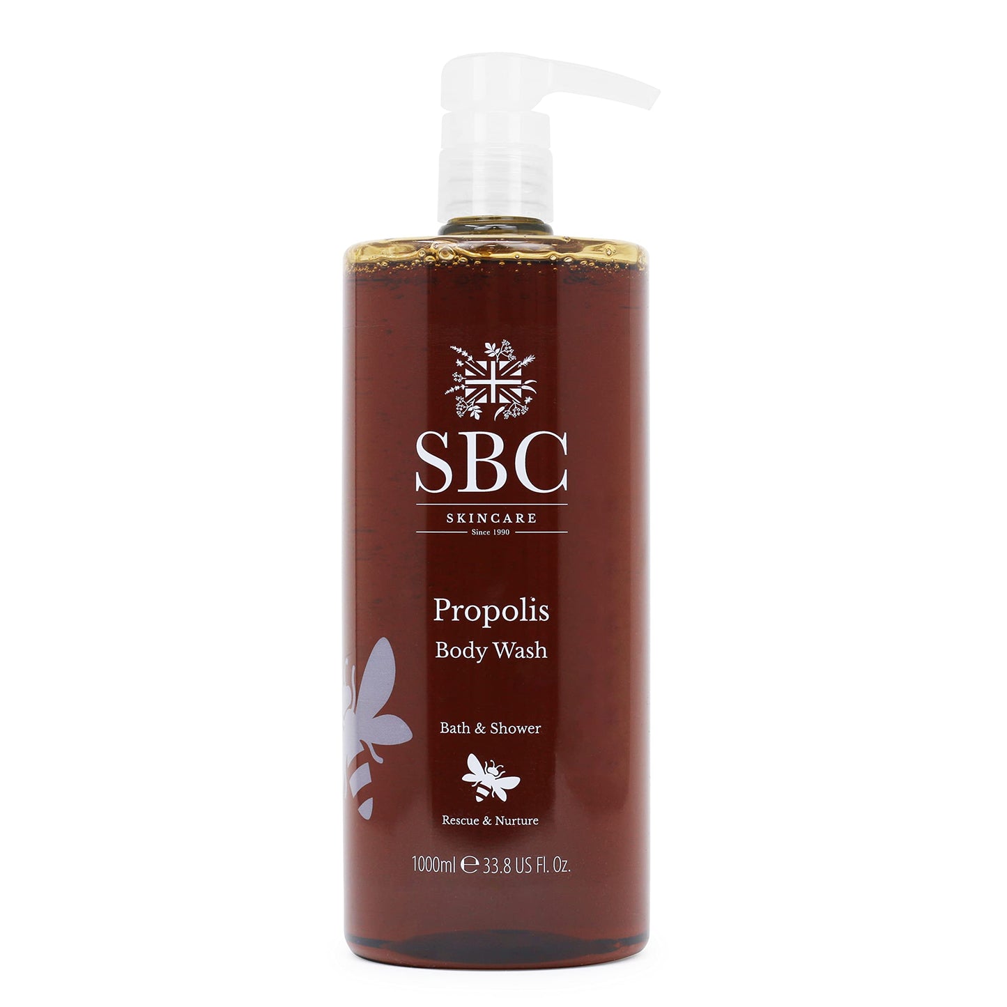 SBC Skincare Propolis Body Wash 1000ml, Soothing Propolis Shower Gel For Sensitive Skin, Bath And Shower Body Wash For Men And Women