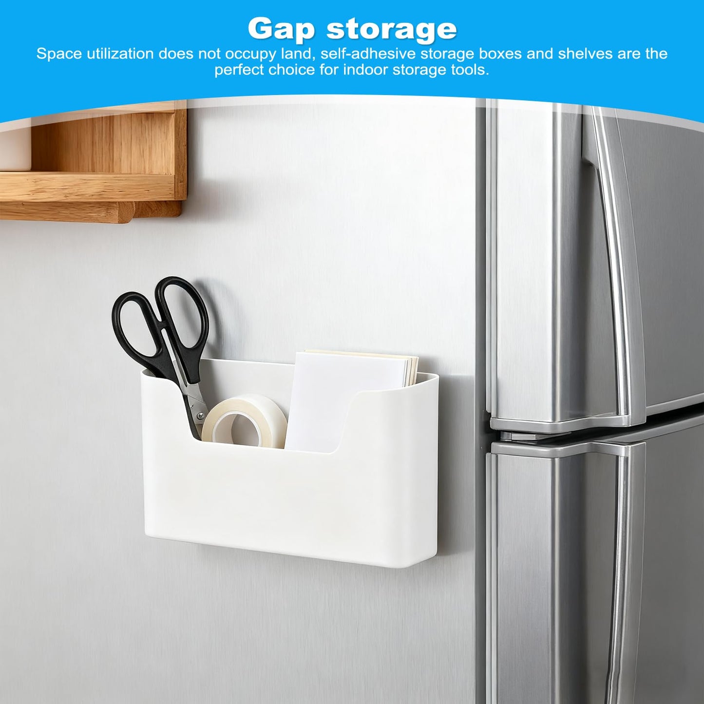 Kitchen Cabinet Door Storage Box, 2Pcs Wall Mounted Storage Box, Cupboard Door Storage for Kitchen Cabinet Bathroom Fridge Small Items Organiser