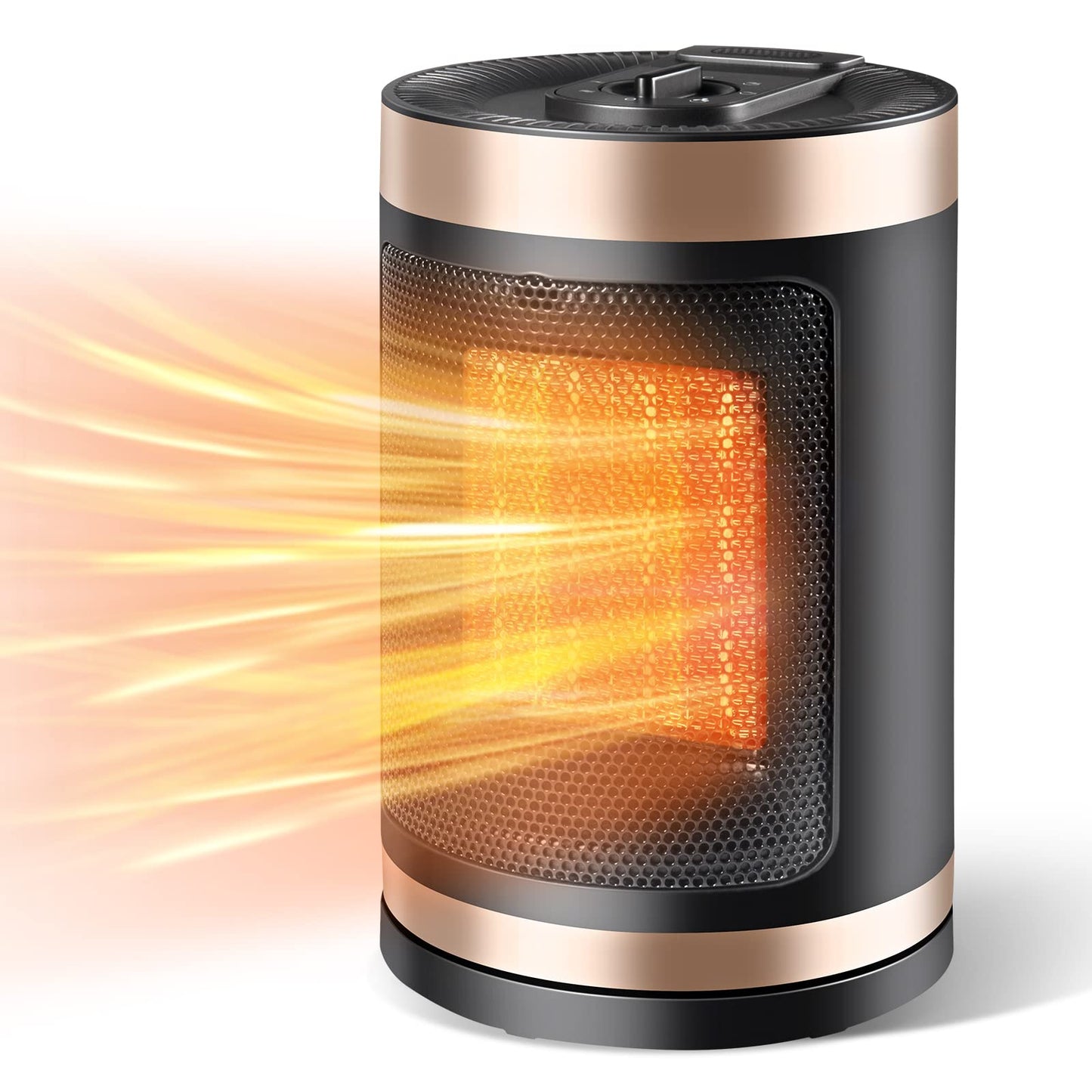 Space Heater Electric Fan Heaters for Home Low Energy Silent 70? Oscillating 1500W Fast Heating 3 Mode Setting Personal Portable Small Ceramic Heater
