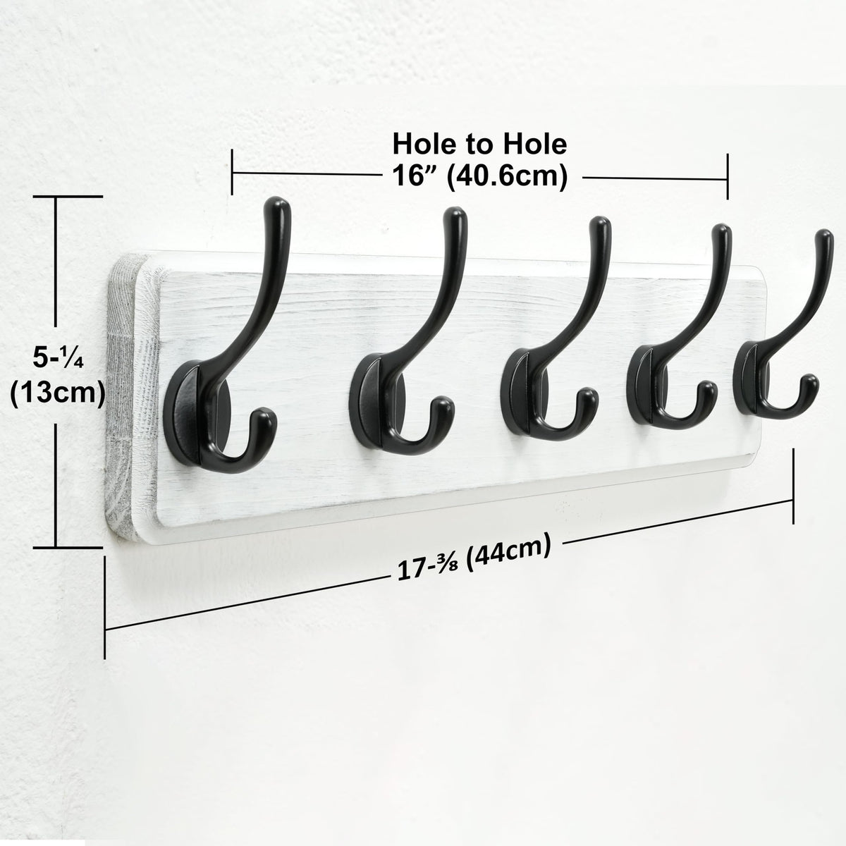 Dseap Coat Rack Wall: Patented, Heavy-Duty, 5-Double-Hooks Wooden Wall Mounted Coat Rack Coat Hanger Hook Rail for Winter Coats Hat Jacket Clothing