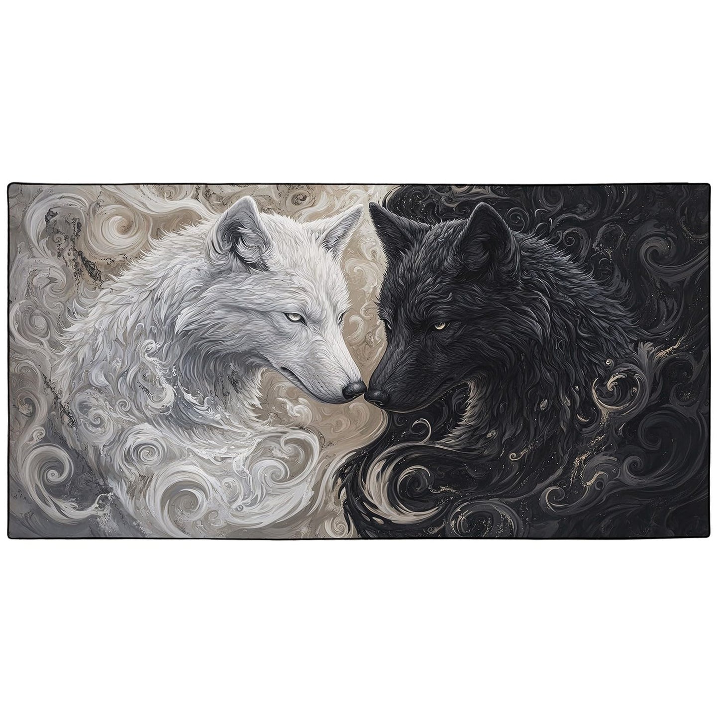 YISUMEI Black And White Wolf Beach Towels for Adults Extra Large 180 x 90 cm, Microfibre Lightweight Quick Dry Towel for Swimming Pool Cruise Travel