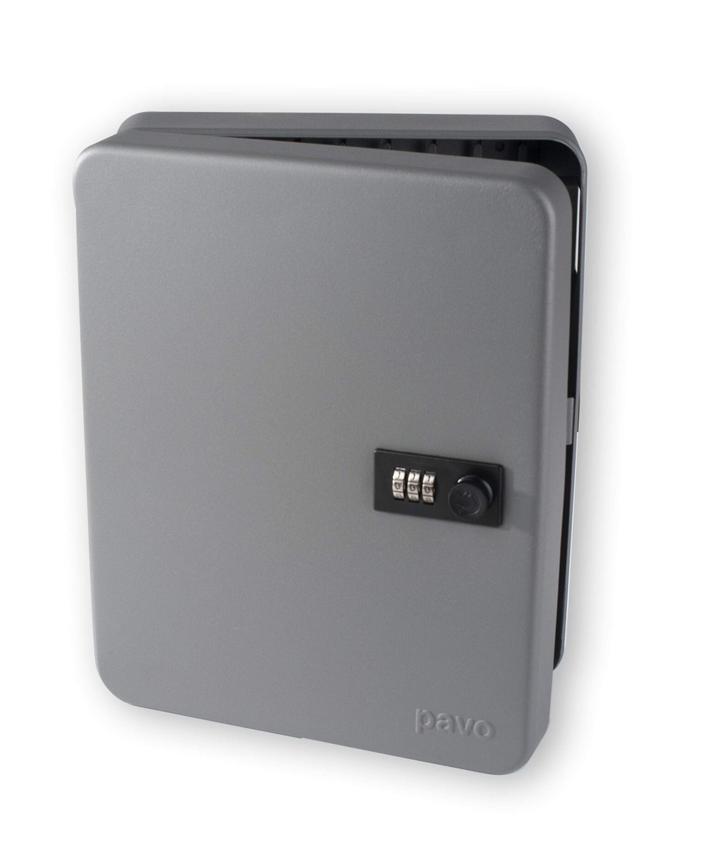 Pavo - Key Cabinet, 36-Hooks, Combination Lock, Dark Grey, 36 Keyrings, Size: 8 x 24 x 30 cm - 8032815