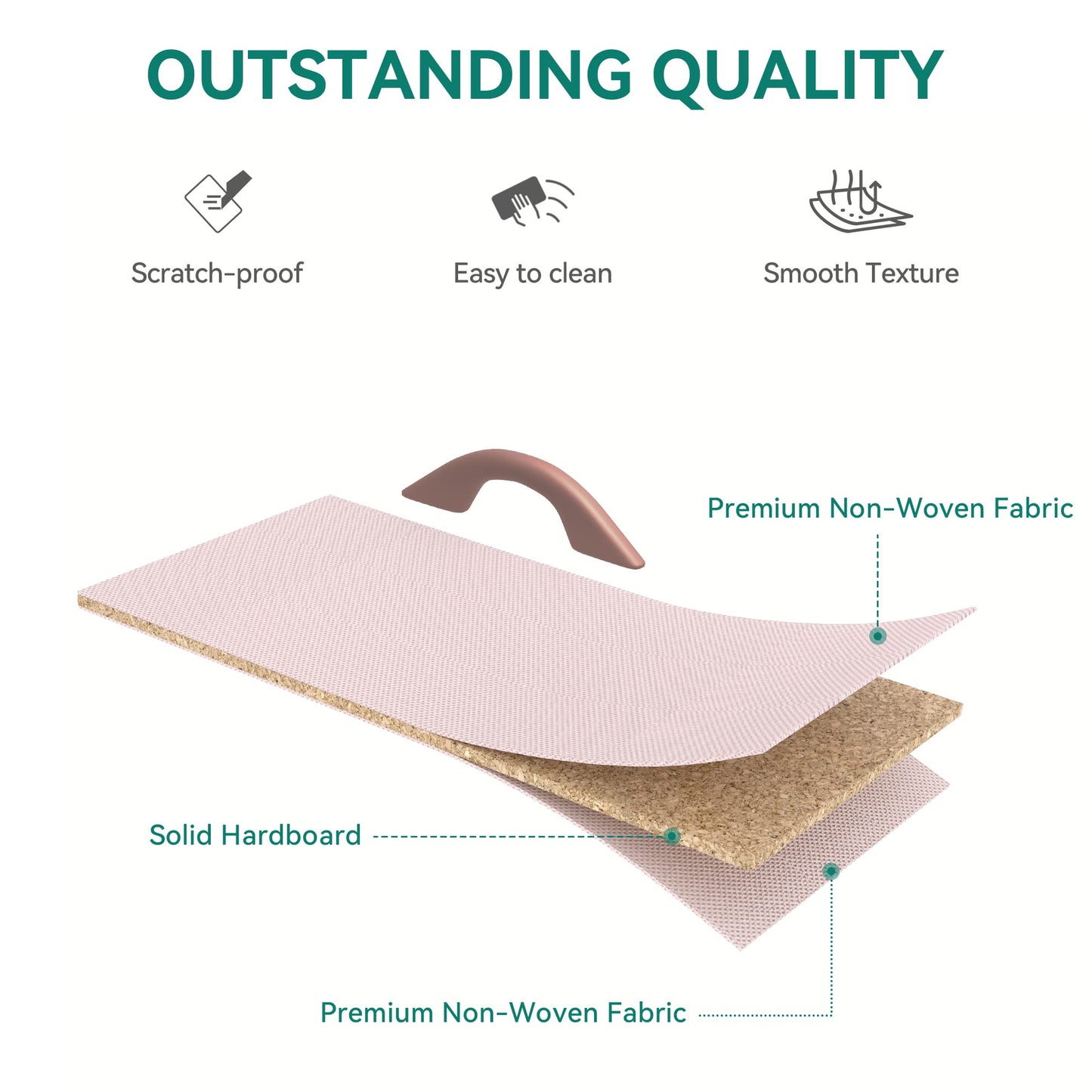 YITAHOME Chest of Drawer Bedroom with 7 Drawers Storage Unit Steel Frame Wood Top Fabric Dresser for Bedroom Living room,Closet,Pink