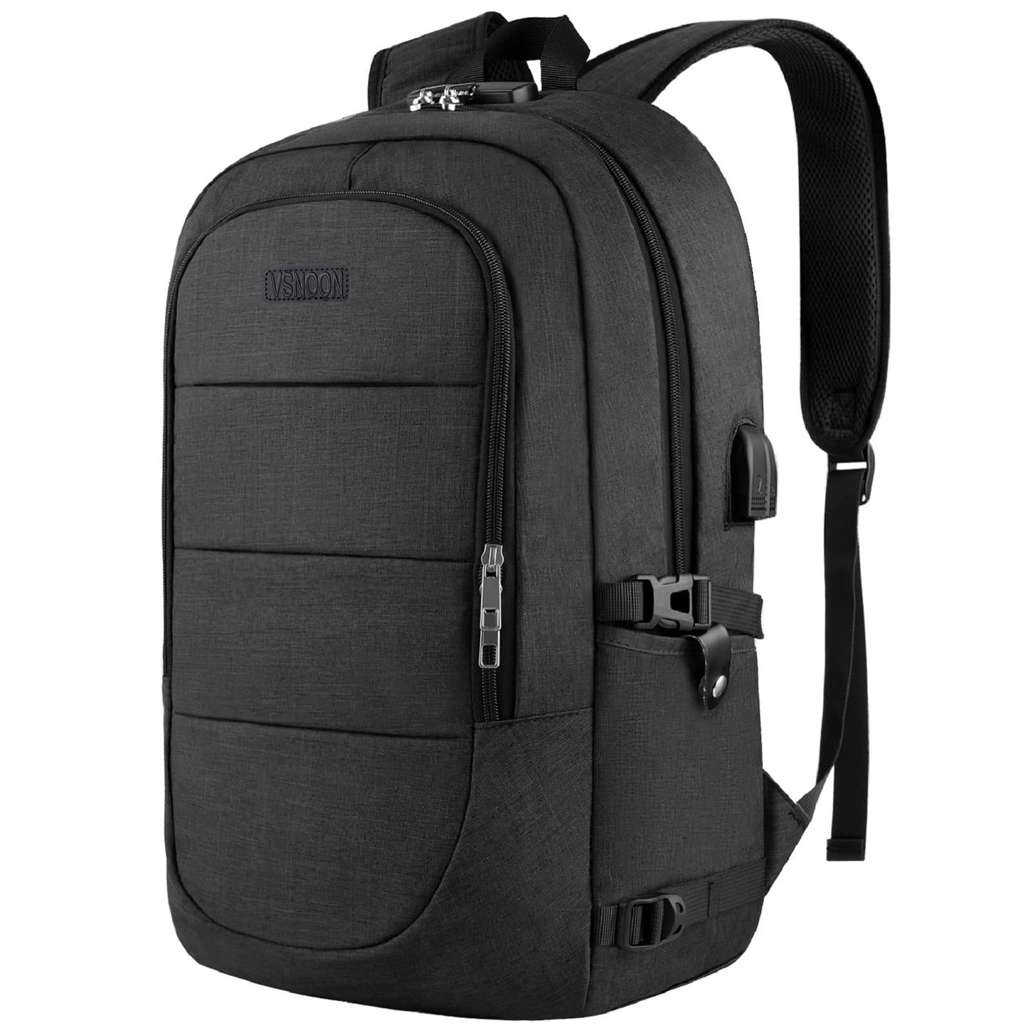 VSNOON Anti-Theft Laptop Backpack, 18.4 inch Business Laptop Rucksack Bag with USB Charging Port & Lock, Water Resistant Travel Backpack Computer Bag