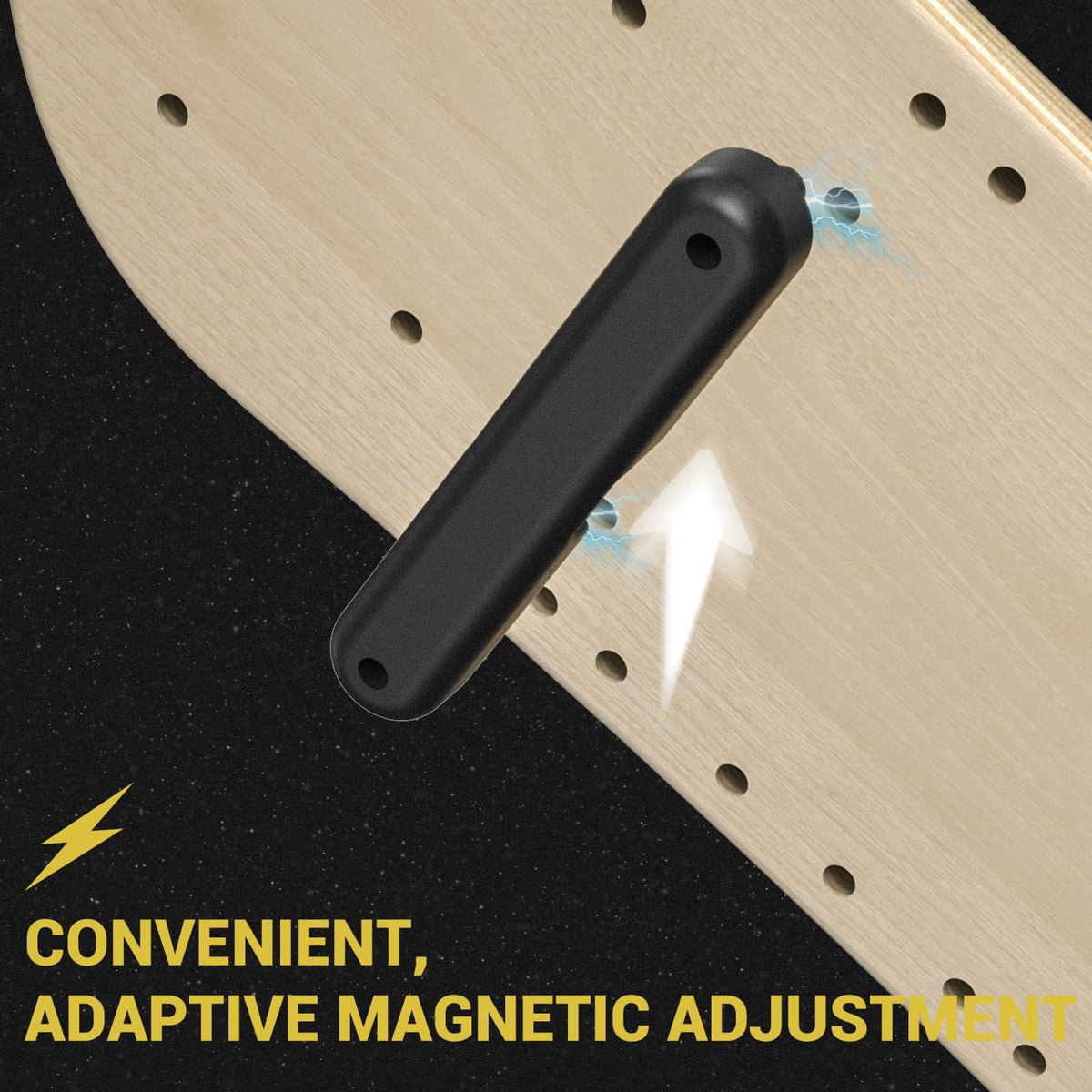 Sportneer Balance Board, 7 Modes Wobble Board, Indoor Board, Skateboard, Surf Balance Board with Adjustable Stoppers - Balance Board Wooden - Scooter