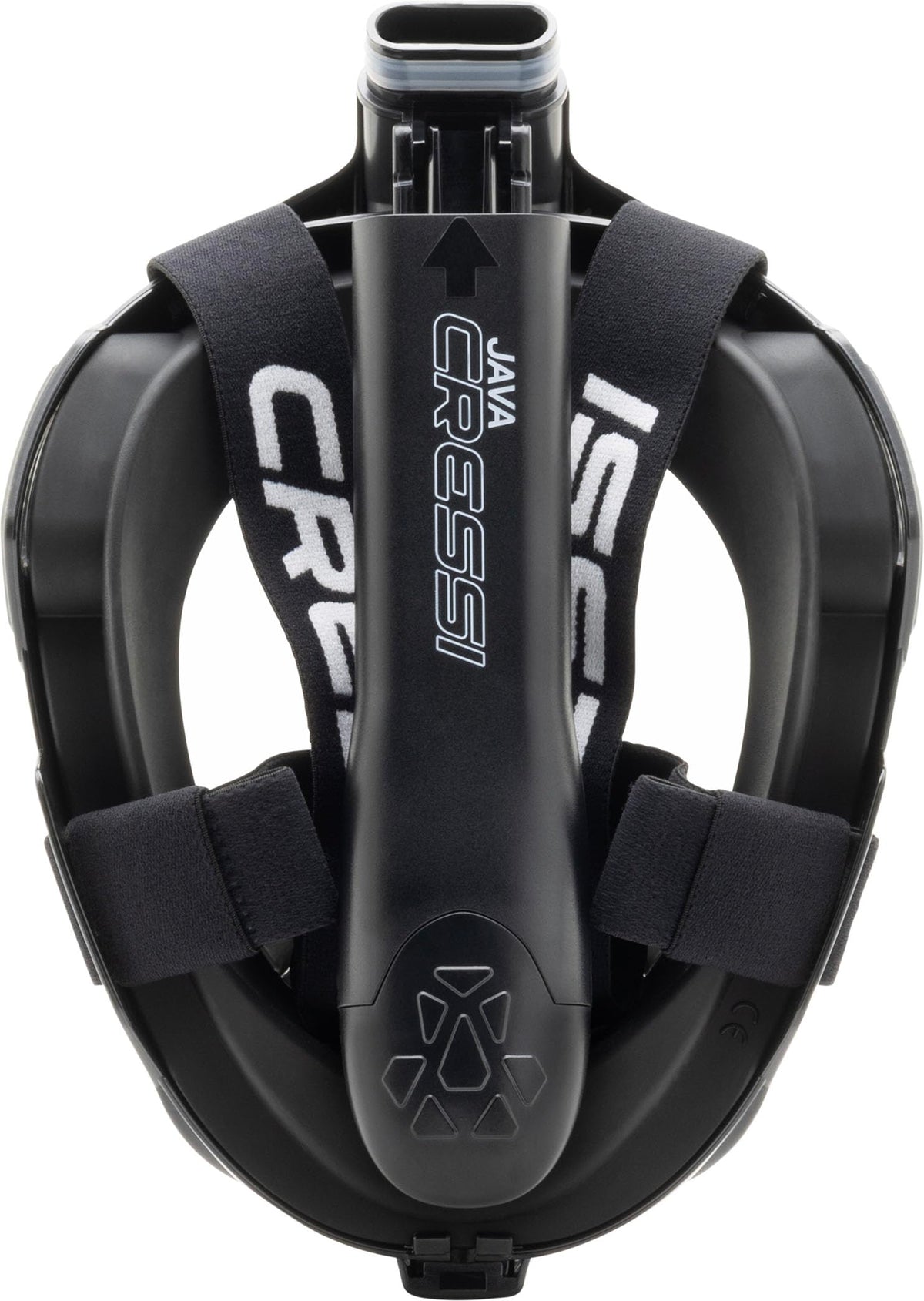 CRESSI Java Full Face Mask Black/Black L/Xl-Unisex Full Face Snorkel Mask, Ultra Clear Anti Fog Lens, 100% Silicone, Snorkel Dry with Safety Valves,