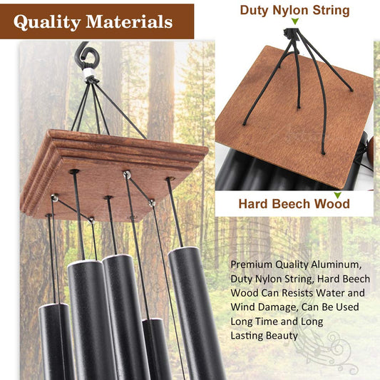 Astarin Wind Chimes Outdoor Deep Tone, Memorial Wind Chimes Outdoor, Gifts for Housewarming/Mother Day/Christmas, Outdoor Decor for Patio, Garden,