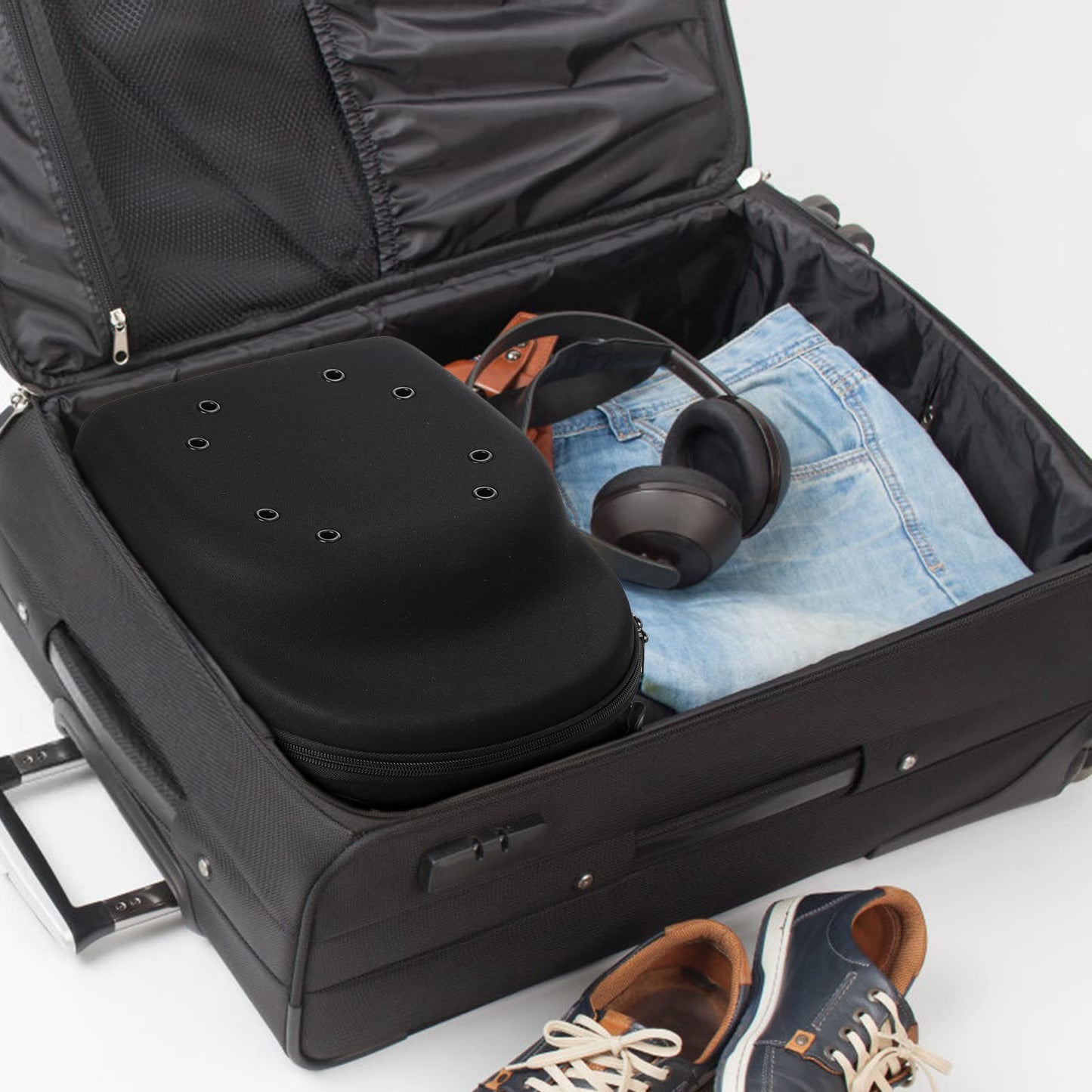 Peohud Hat Case for Baseball Caps, Cap Carrier Storage Bag, Hat Travel Case with Carrying Handle and Shoulder Strap