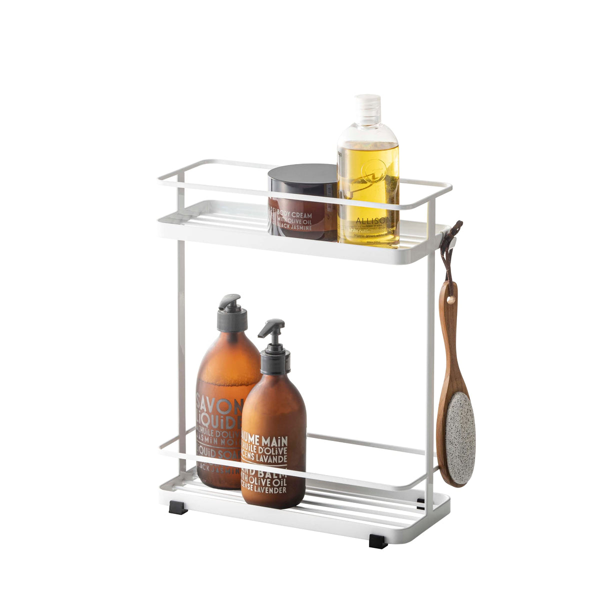 YAMAZAKI 6790 TOWER Dispenser Rack, white, Steel, Minimalist, 28 x 12 x 33.5 cm