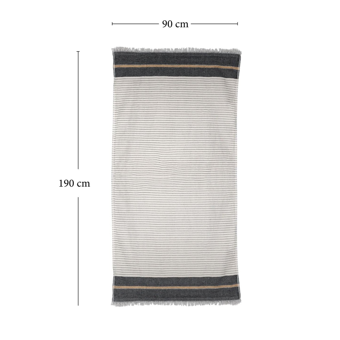 BERCA HOME Olympos Turkish Beach Towel – 100% Cotton Peshtemal Hammam & Bath Towel – Lightweight, Quick Dry, Sand Free – 90 × 190 cm