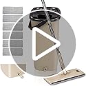Masthome Mop and Buckets Sets, Flat Mop and Bucket Set, Microfibre Squeeze Mops for Cleaning Floors with 6pc Reusable Pads for Wet & Dry Use, Floor Mops for Cleaning Hardwood Laminate Tile Floors
