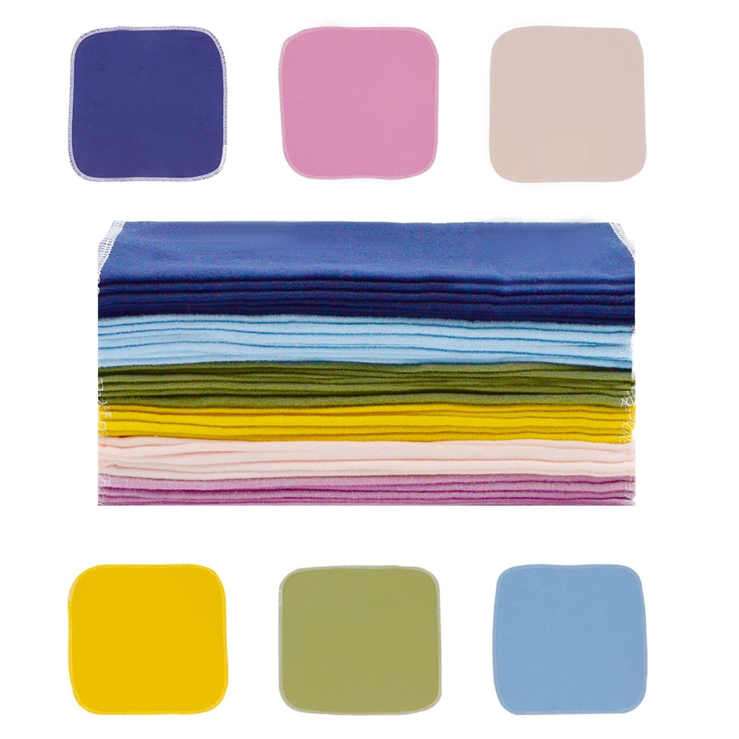 Reusable Paperless Towels, Washable Cotton Cloth Paperless Towels - 30 Pack 10'' X 10'' Zero Waste Reusable Napkins Eco Friendly Paperless Paper