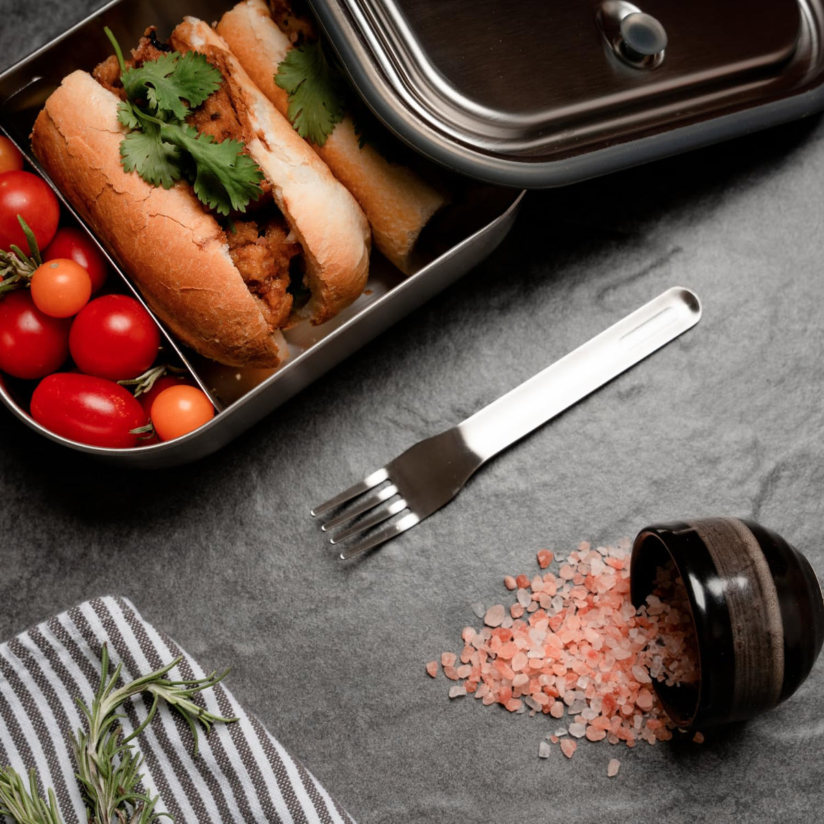 Black+Blum 895611 Stainless Steel Lunch Box 1000 ml Capacity, Ocean, 1000 milliliters