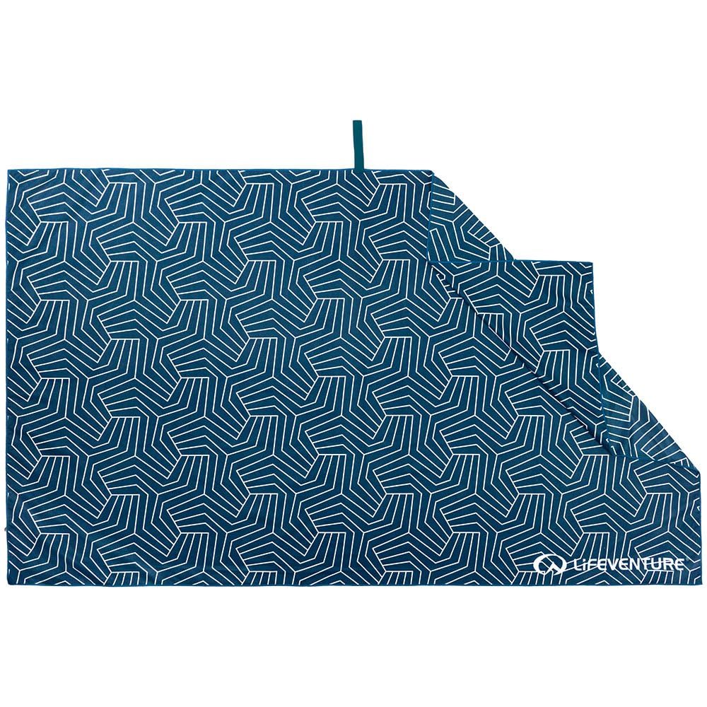 Lifeventure Recycled SoftFibre Travel Towel Compact, Lightweight Quick-Dry Sports & Beach Towel, Sand-Free Design, Giant Navy