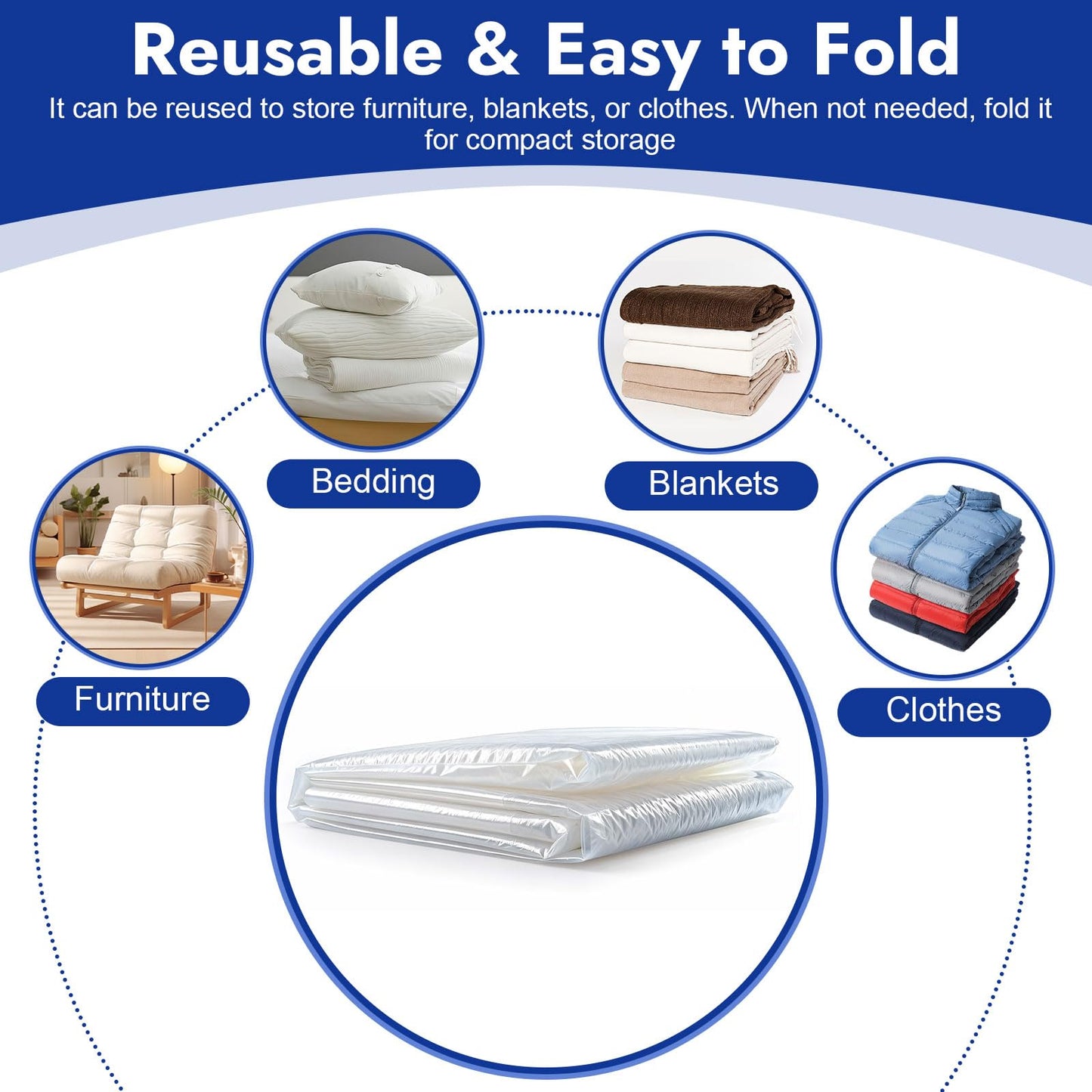 Waterproof Mattress Cover for Moving & Storage, Double-150 × 240 × 35 cm