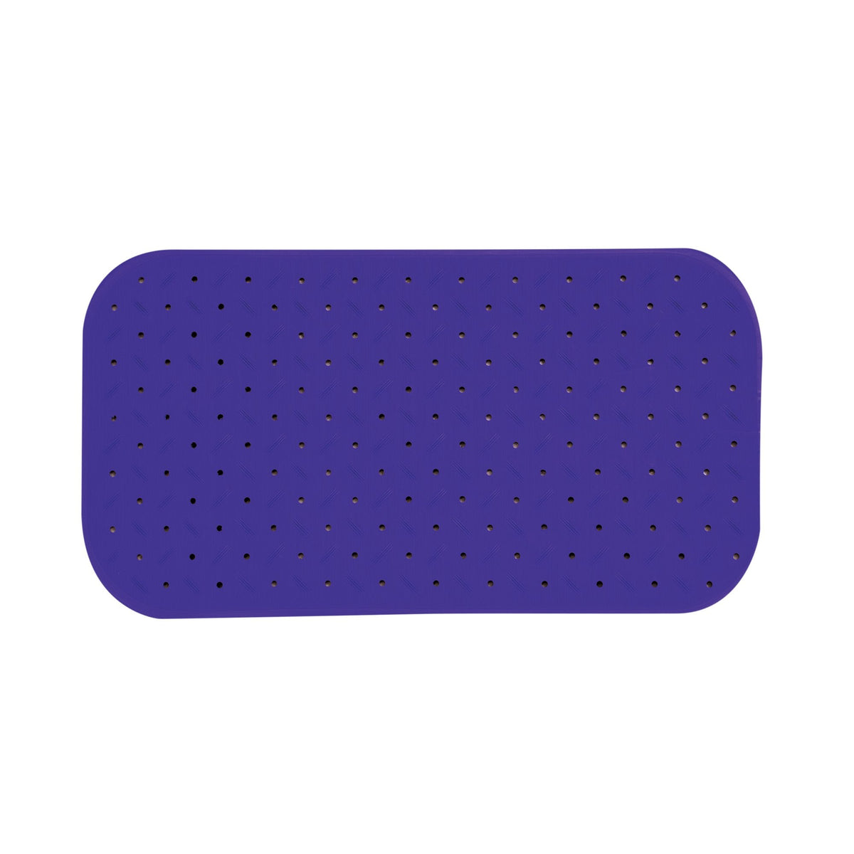 MSV Premium Shower Mat Bath Mat Antibacterial Non-Slip with Suction Cups Blue Rose Scented 36 x 76 cm Washable at 60 °C Large Blue