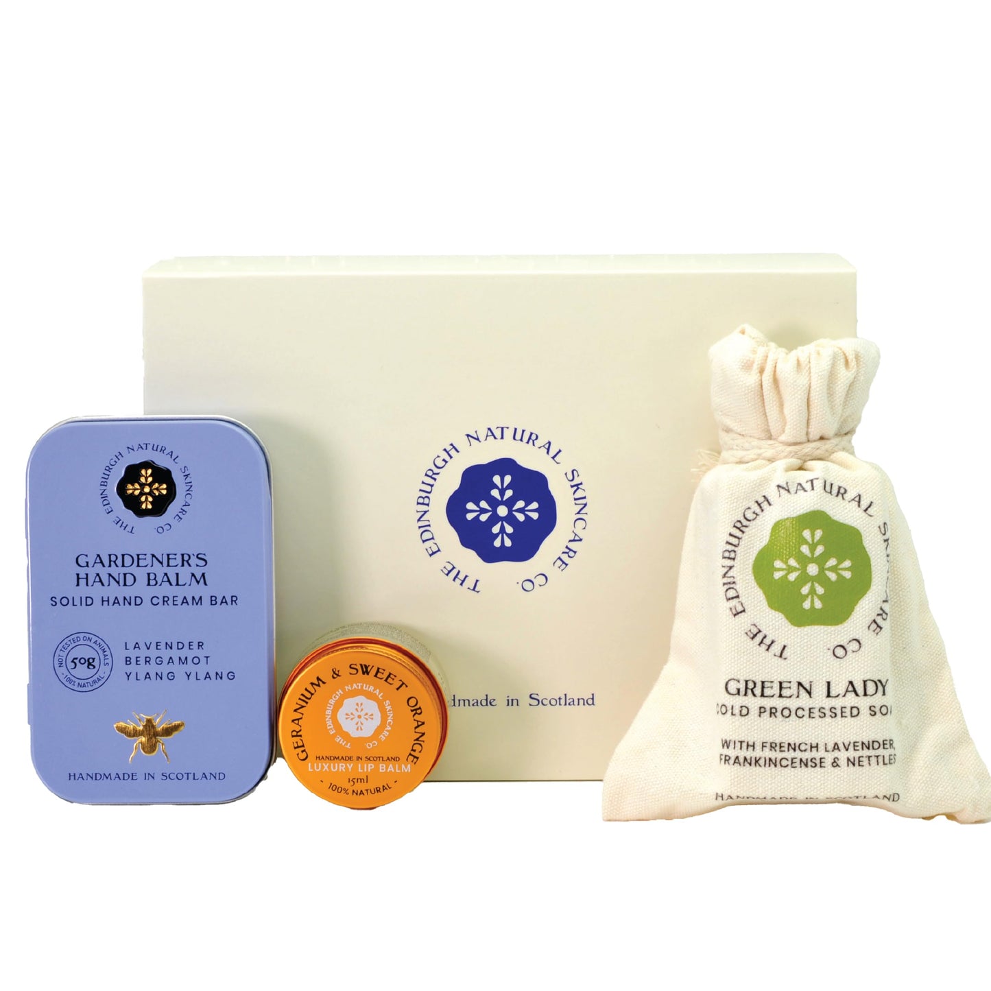 Luxury Skincare Gift Set | Gardener?s Hand Cream Bar, Porridge & Honey Soap & Lip Balm | 100% Natural & Handmade in Scotland | Nourishing Gifts for