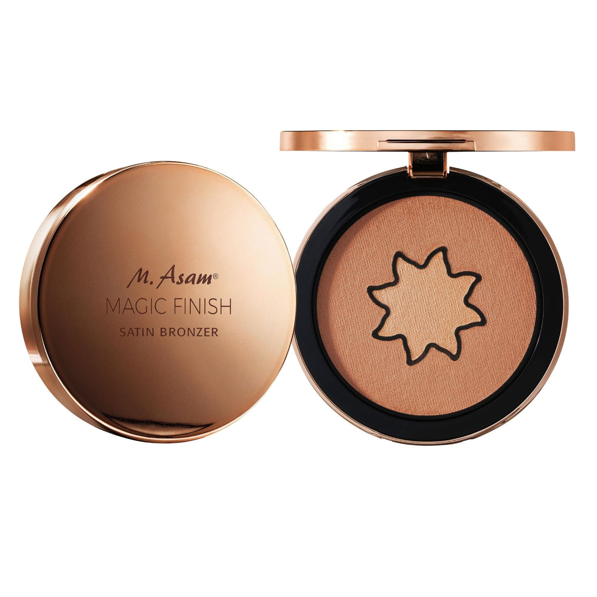 M. Asam MAGIC FINISH Satin Bronzer Gold & Hazel 0.22 oz 4-in-1 Powder Bronzer for Contour & Natural Glow, Creamy-soft Texture with Vitamin E