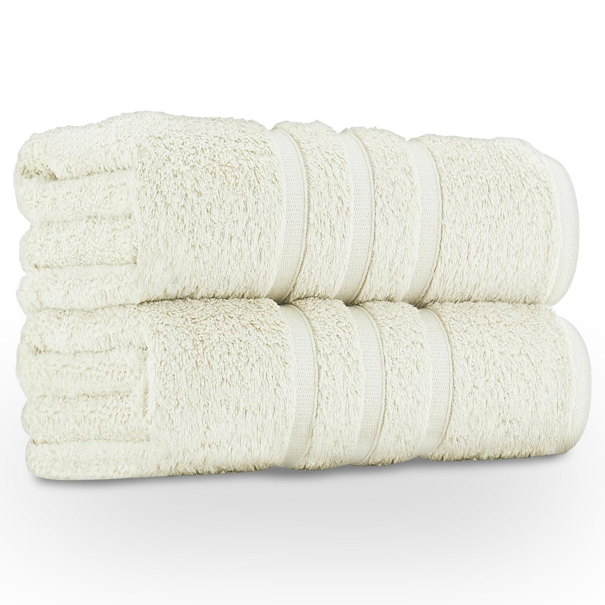 GC GAVENO CAVAILIA 100% Ringspun Cotton, Luxury 550 GSM Zero Twist Towel, Egyptian, Cream, 80x140 Bath Sheet