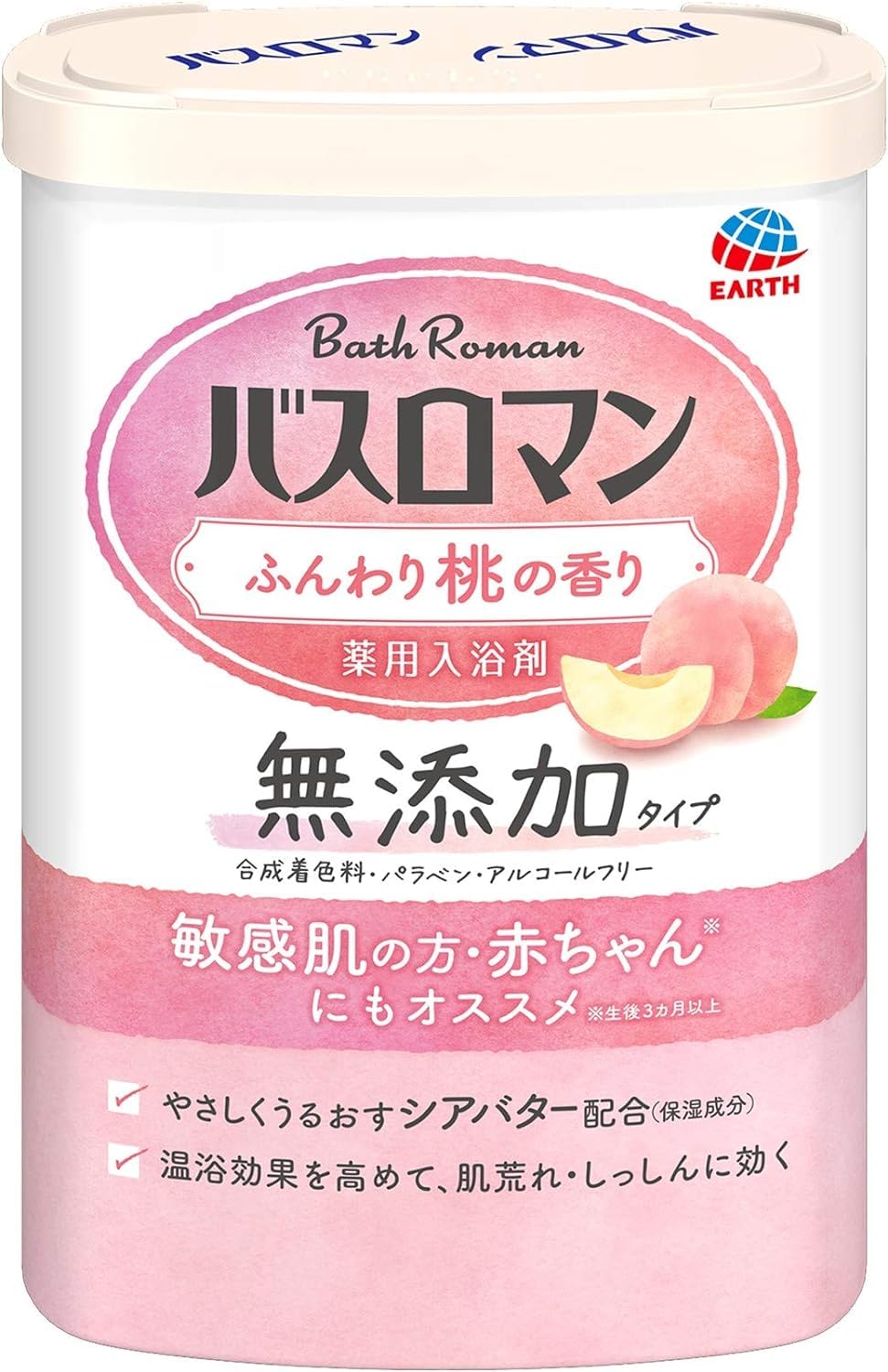 (Non-medicinal products) Bath romance additive-free bath salt Soft peach scent (scent) Soft peach (hot water color) Natural yellow (transparent) *