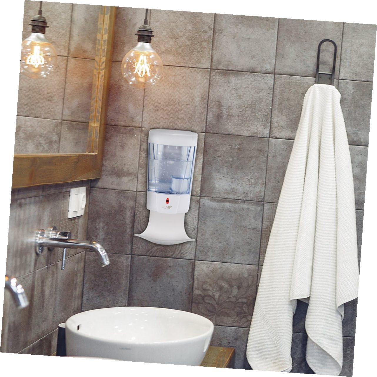Cabilock 2pcs Soap Dispenser Drip Tray Wall Mount Automatic Dispenser Catch Tray Soap Drip Catcher for Home Office Hotel Restroom