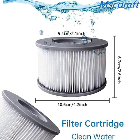 Replacement Filter for MSPA Whirlpoal Replacement Filter Cartridge Water Filter Filter for Whirlpoal, for Hot Submarine and Spa, for Inflatable Pools
