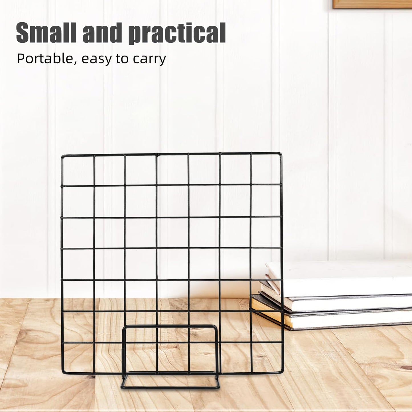 ABOOFAN Desktop Grid Photo Display Metal Wire Notice Board Grid Panel Picture Display Portable Memo Board for Tabletop Wall
