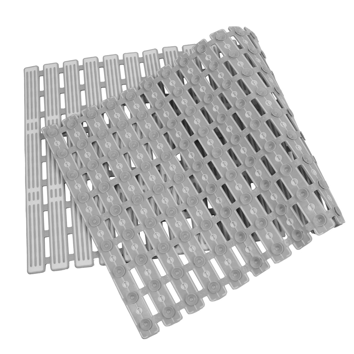 QWORK? Anti Mould Shower Mat 90x40 cm - Fast Drainage Bath Mat - Non Slip with 216 Suction Cups