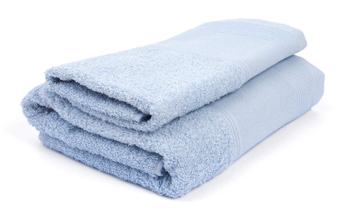 Filet Ago.fil S.r.l. Hand Towel Set 1+1 to Embroider Couple, 100% Cotton, Sky, 60 x 105 40 x 60 cm