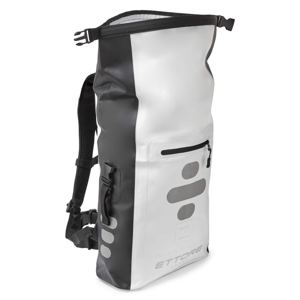Ettore Cycling Rucksack 100% Waterproof Dry Bag 30L - Black/White - Sonar