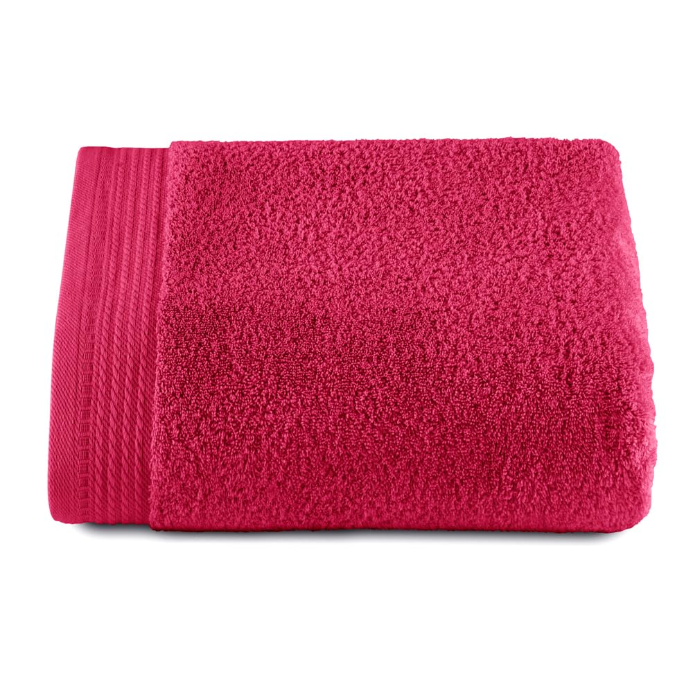 RIZO Top Towel ? Set of 1 Shower Towel ? Bath Towels ? 100% Combed Cotton ? 600 g/m2 ? Measure 70 x 140 cm ? Fuchsia