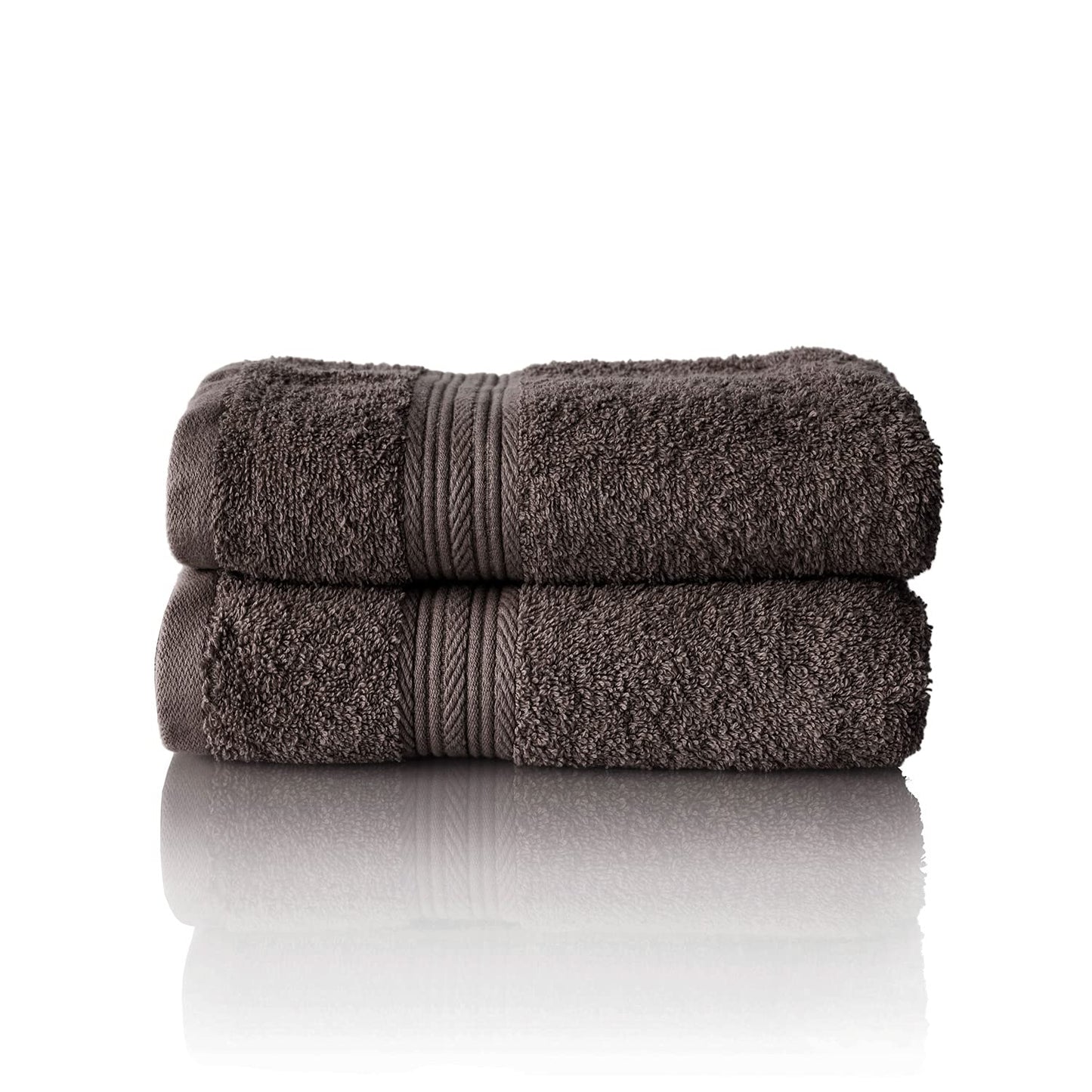 Glart Premium Set of Terry Hand Towels, Range of Terry Towels in 6 Colours and 5 Sizes, Colour: Anthracite, 2X Hand Towels 50 X 100 cm