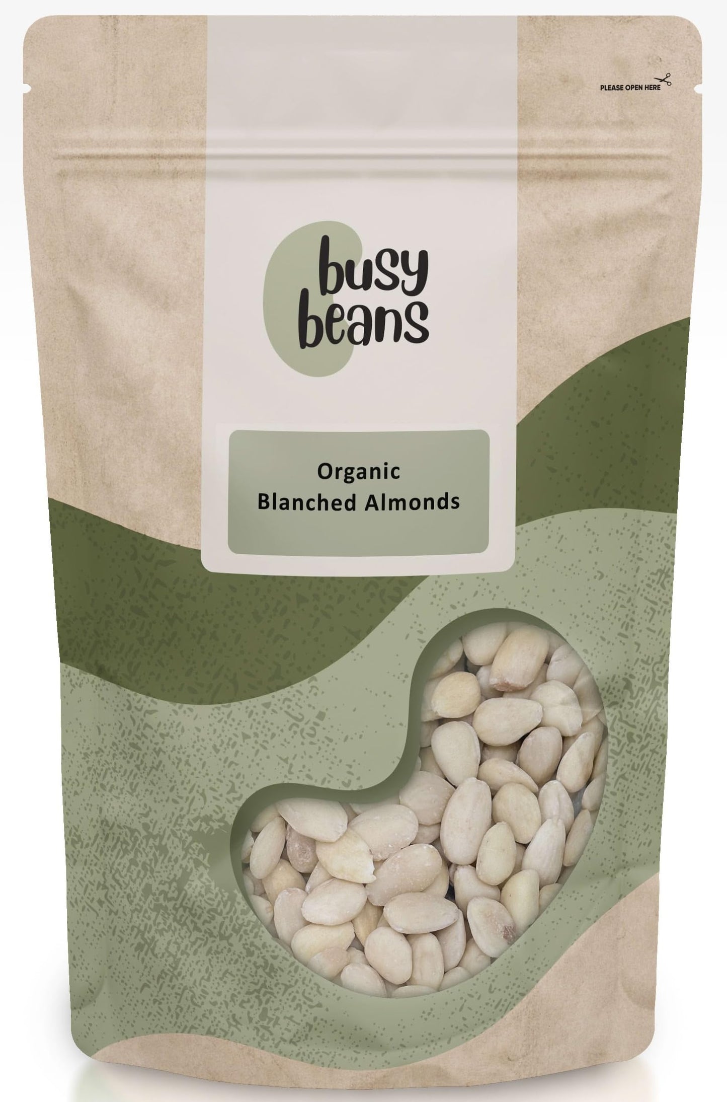 Organic Blanched Almonds by Busy Beans Organic (1kg)