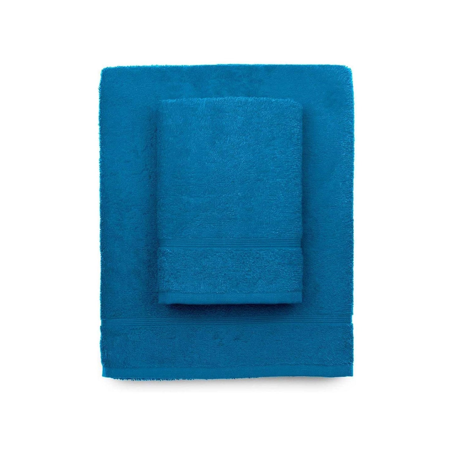 zer0bed, Turquoise Bath Towels, Set of 2 Bath Towels, Face Towel, Bidet Towel, Solid Colour, Turquoise, 100% Cotton, Set of 2