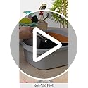 Addis Premium Soft Grip Large Rectangular Washing Up Bowl, 9.5 litre, Tranquil Haze