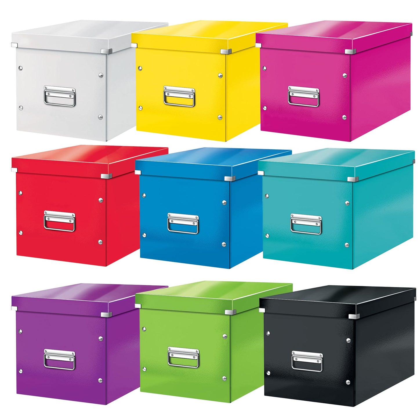 Leitz Large Storage Cube, Yellow, Click and Store Range, 61080016