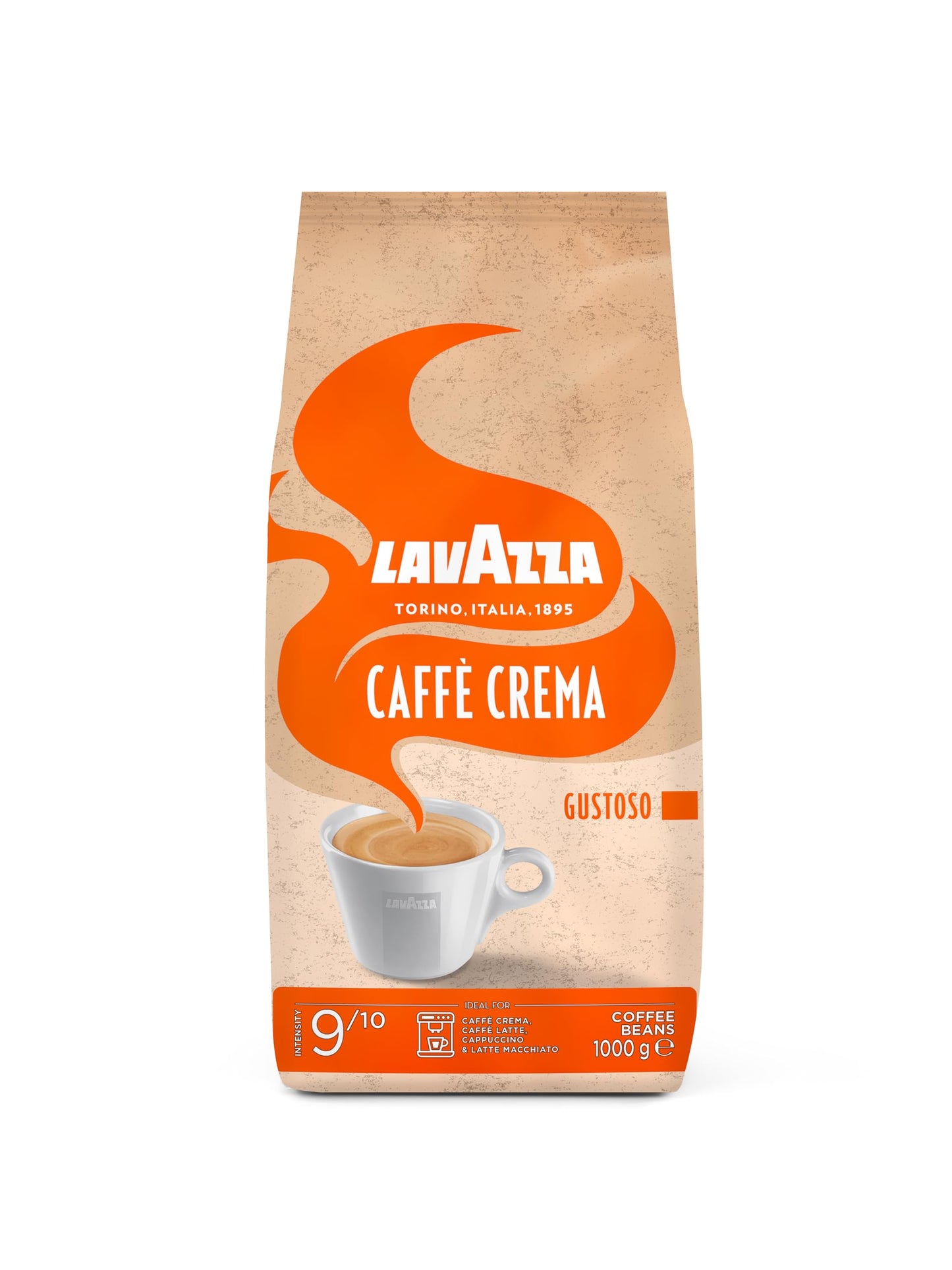 Lavazza Caff? Crema Gustoso Jar holds 1KG Coffee Beans 1 kg Pack