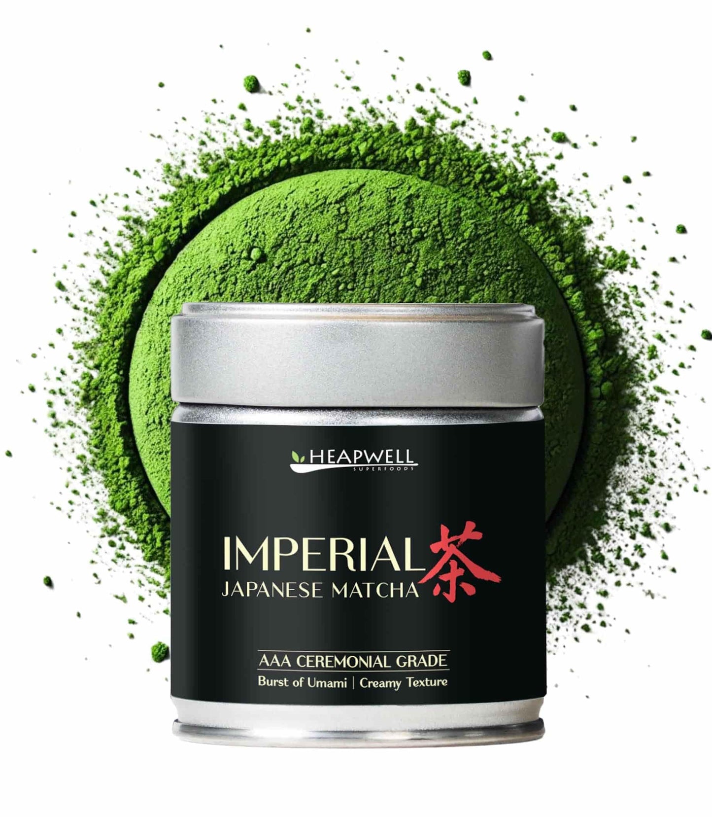 Heapwell Matcha Imperial Grade Ceremonial, Kyoto Uji - 30g Tin | Finest AAA Japanese Green Tea Powder | First Spring Shade-Grown Leaves | Perfect for