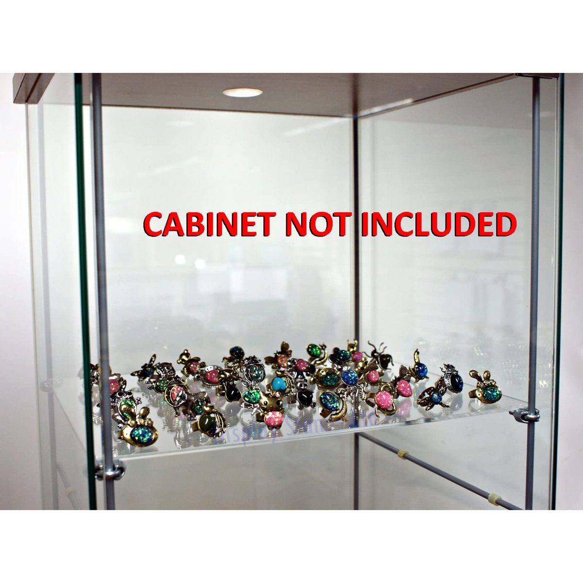 Custom Extra Acrylic Shelf & Brackets to Fit I kea De tolf Cabinet (DSA/IK)